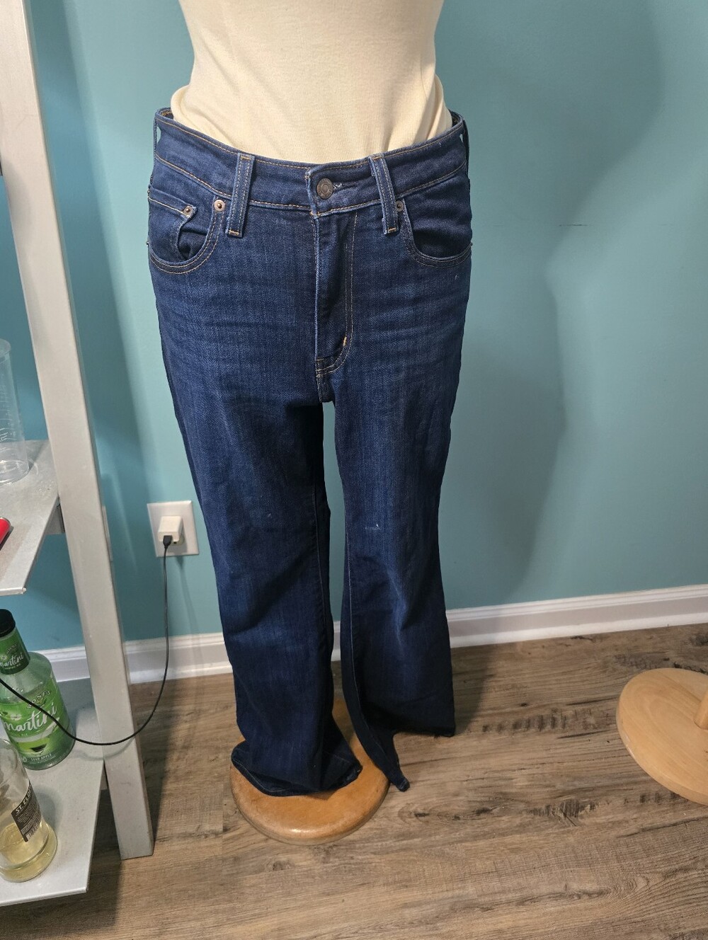 Levi's 726 Flare Jeans Size 30 - Dark Indigo Denim